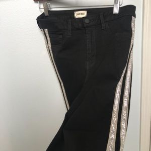 Quincy Pinstriped Jean Ebony Stripe - L'AGENCE